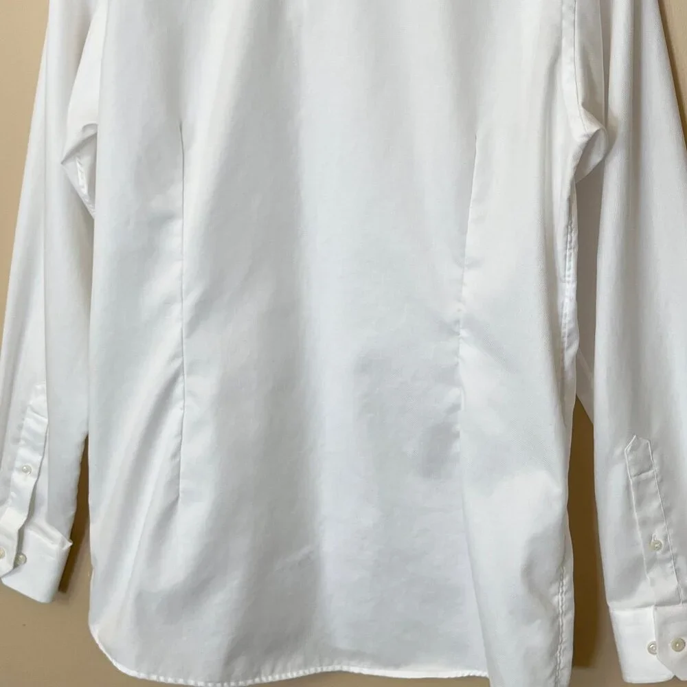 Eton Contemporary Button Up Dress Shirt - Men's Size 42/16.5 - White - Picture 6 of 14